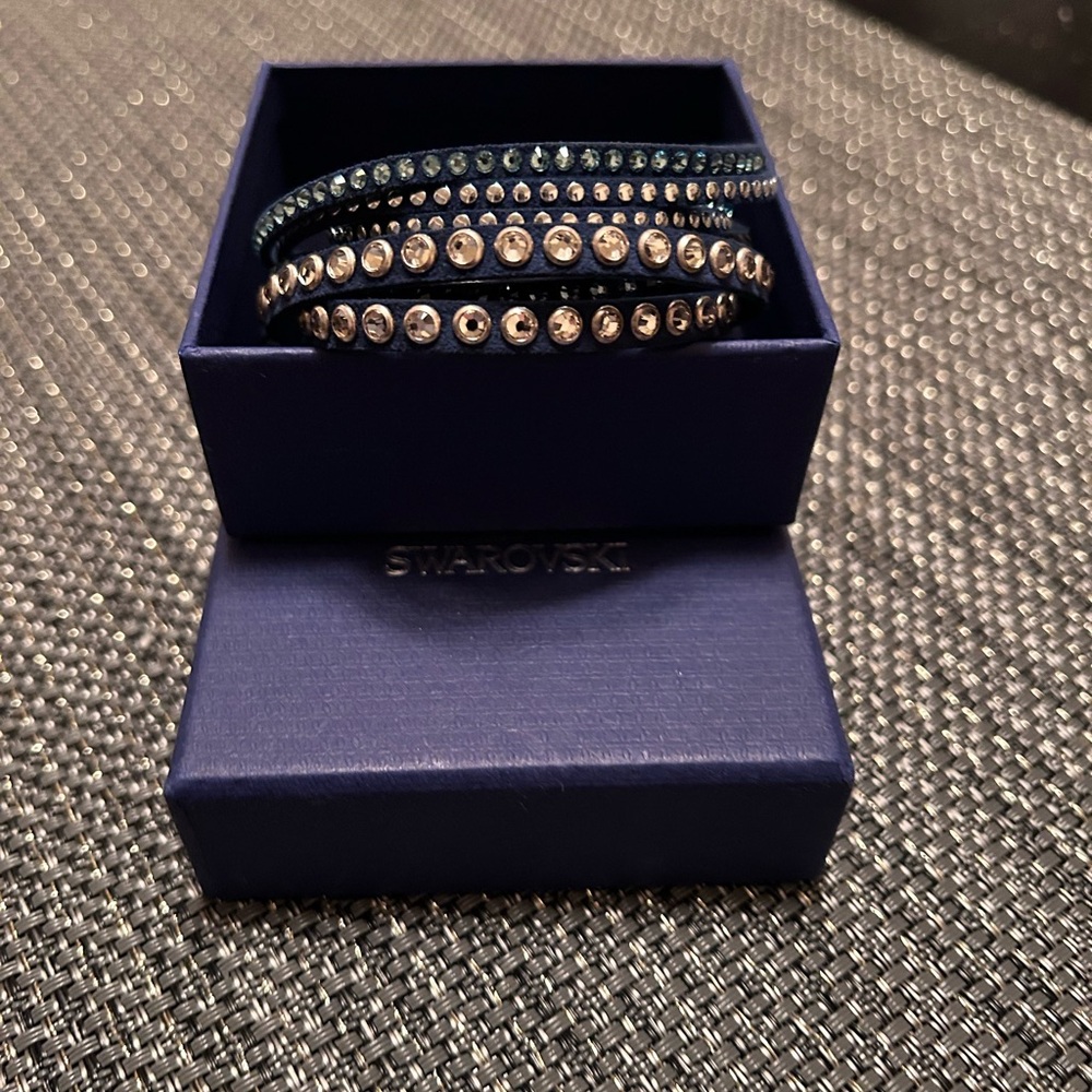 Swarovski Midnight Blue and Silver Crystal Bracelet